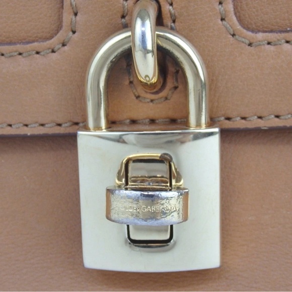 Dolce & Gabbana Padlock Leather Shoulder Bag π - Picture 7 of 16